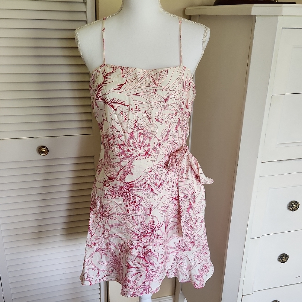 NWT Express Spaghetti Strap Sundress M Tropical Resortwear Feminine Coquette